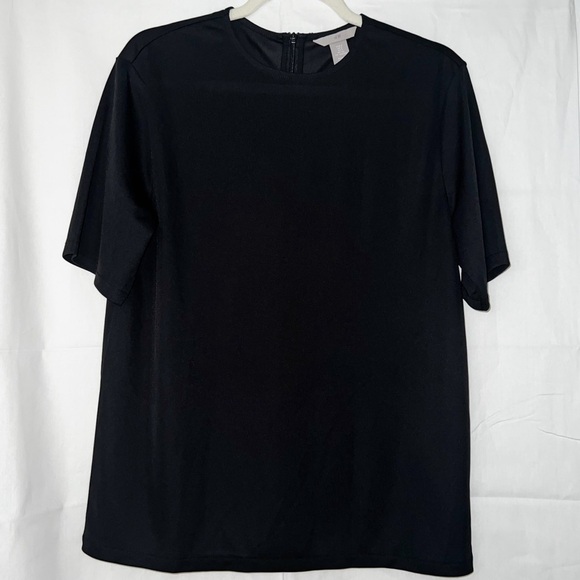 H&M Tops - H&M Black Semi-Sheer Basic Workwear Blouse, Size S